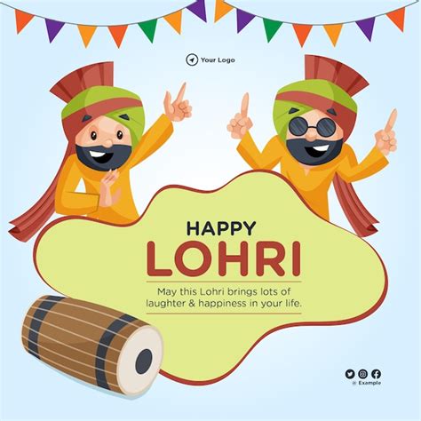Premium Vector Banner Design Of Happy Lohri Template