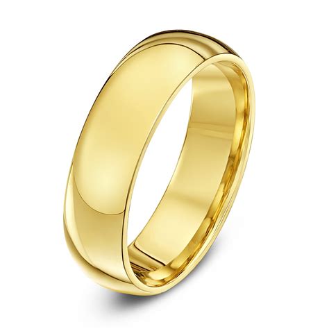 You'll be able to take the weight of gold in your hands, and make it much lighter in the form of dollar bills. 9ct Yellow Gold Heavy Weight Court Shape 6mm Wedding Ring