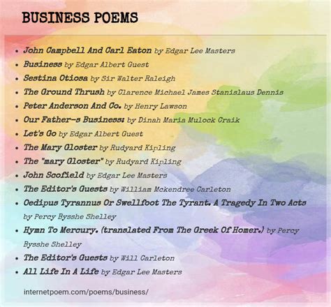 Business Poems