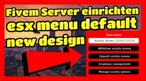 Fivem Server Einrichten 220 Esx Menu Default New Design