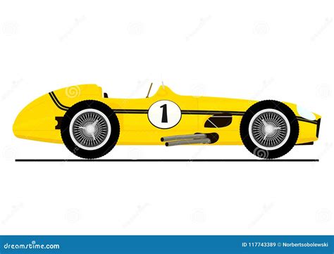 Yellow Race Car Clip Art