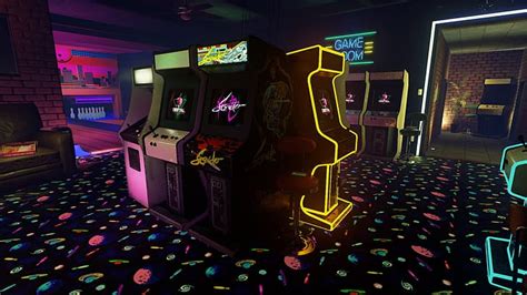 Hd Wallpaper Arcade Videogame Lights Gamer Room Bowling Retro