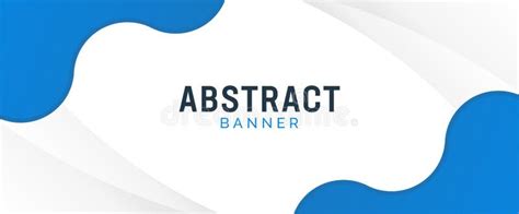 Abstract Modern Gradient Banner With Blue Theme Stock Vector