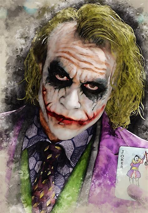 Joker Heath Ledger Etsy