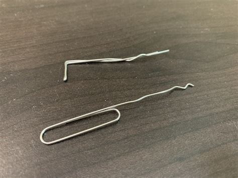 The paperclips, one to act as a lock pick. 47 Survival Uses for Paper Clips - DIY Prepper