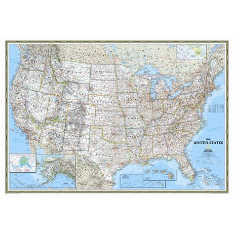 National Geographic Maps United States Classic Mural Map And Reviews