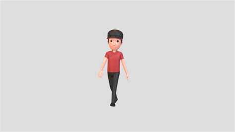 Character175 Rigged Fast Food Worker Buy Royalty Free 3D Model By