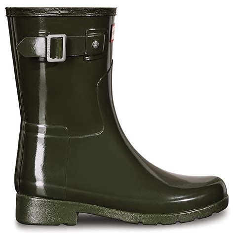 Ladies Hunter Original Refined Short Gloss Waterproof Wellington Boots All Sizes Ebay