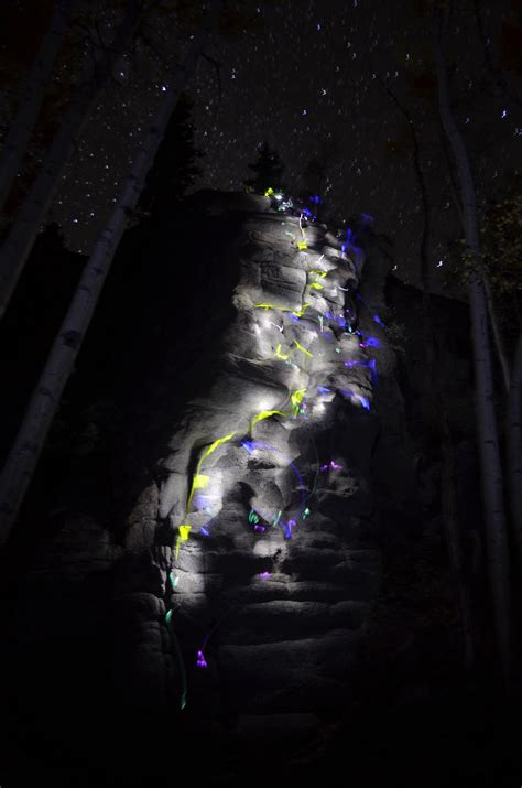 Interesting Photo Of The Day Long Exposure Of A Glowing Rock Climber