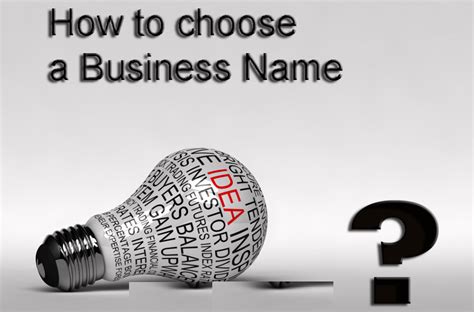 How To Choose A Business Name