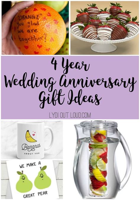 Looking for the perfect gift for a 40th wedding anniversary? 4 Year Anniversary Gift Ideas | 4th year anniversary gifts ...