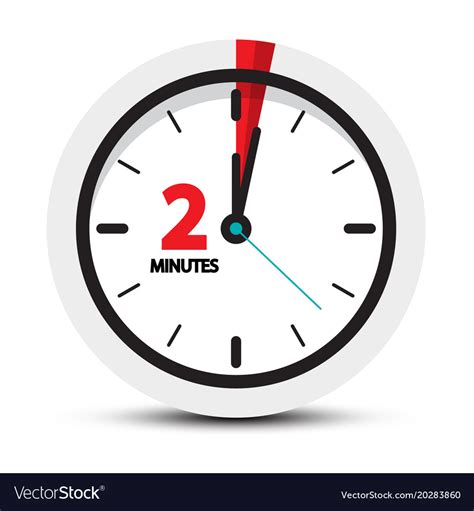 Two Minutes Clock Symbol 2 Minute Icon Royalty Free Vector