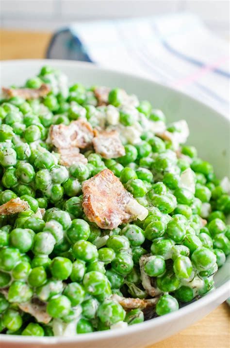 This time we brought it back for summer, and have served it several times this year already. Pea Salad with Bacon | Pea Salad Recipe | Life's Ambrosia