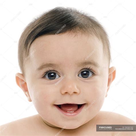 Portrait Of Smiling Baby Boy — Healthy Infant Stock Photo 160562184