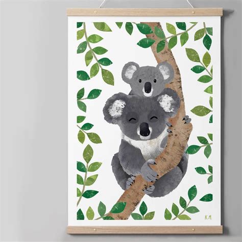 Koala Illustration Print in 2020 | Koala illustration, Illustration print, Illustration