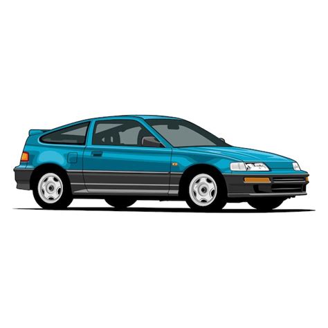 Premium Vector Blue Sport Hatchback Car Illustration