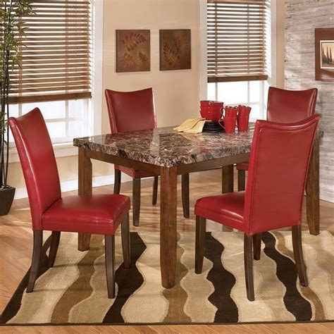 Lacey Dining Room Set With Charrell Red Chairs Signature Design By