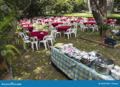 Outdoor Buffet Banquet Stock Photo Image Of Exterior 43457550