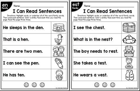 english i can read phonics sentences workbook training book homework paper classroom teaching