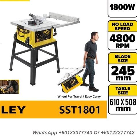 Stanley Sst1801 Table Saw With Frame 10 1800w 4800min