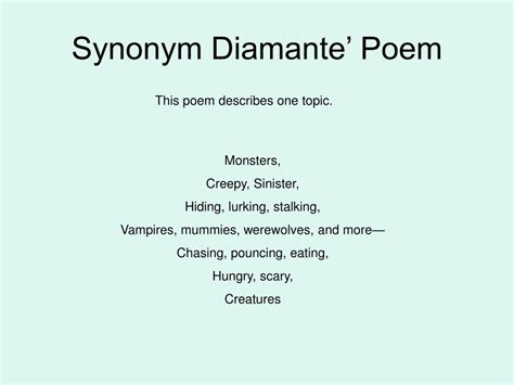 Ppt Diamante Poetry Powerpoint Presentation Free Download Id6774198