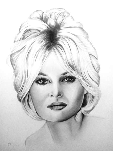 Brigitte Bardot Drawing In 2020 Celebrity Drawings Brigitte Bardot
