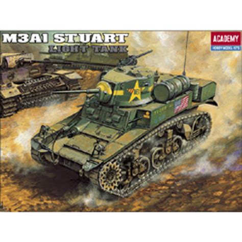 Academy 13269 135 M3a1 Stuart Us Light Tank Plastic Model Kit