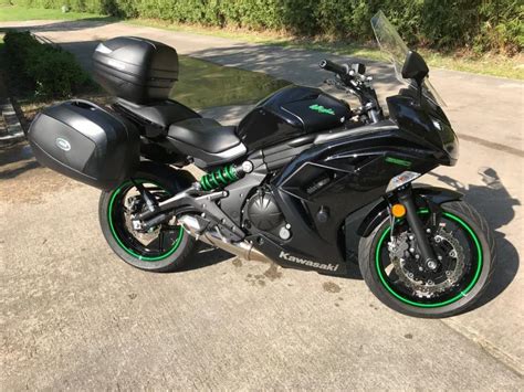 Candy lime green/metallic flat spark black, metallic spark black/metallic flat spark black, pearl flat stardust white/metallic flat spark black. Kawasaki Ninja 650 motorcycles for sale