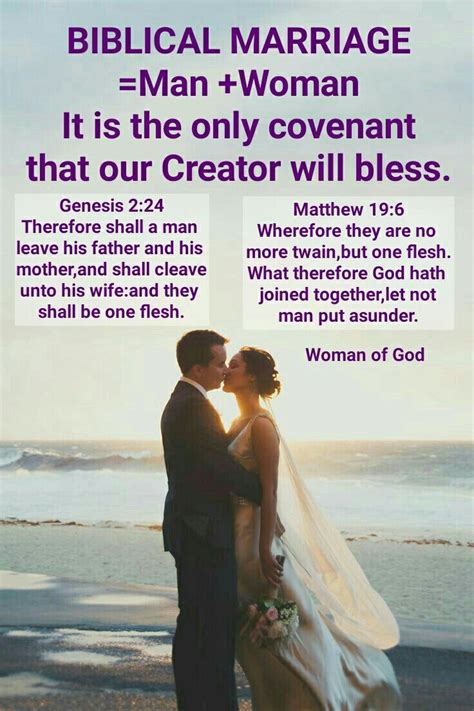 a man and woman standing next to each other in front of the ocean with a bible verse