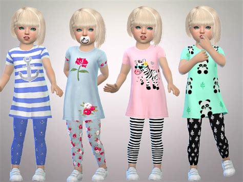 Toddler Girls Full Outfits By Sweetdreamszzzzz At Tsr Sims 4 Updates