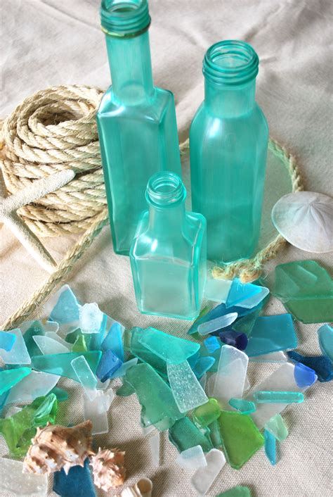 Painting Glass To Look Like Sea Glass Painted Glass Bottles Bottles And Jars Glass Jars Clear