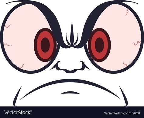Face Angry Eyes Expression Cartoon Icon Royalty Free Vector