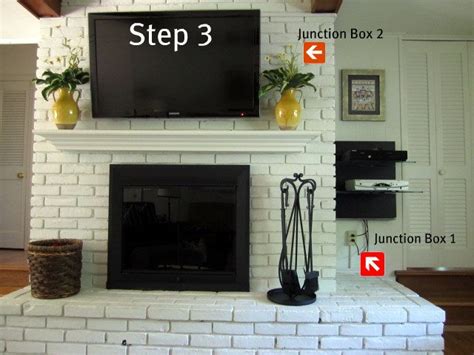 How To Hide Tv Wires Over Brick Fireplace
