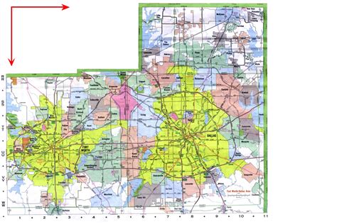 Dallas Fort Worth Map Dallas Texas Usa • Mappery