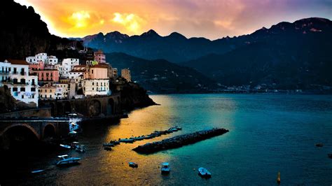 Amalfi Coast Landscape Hd Wallpaper