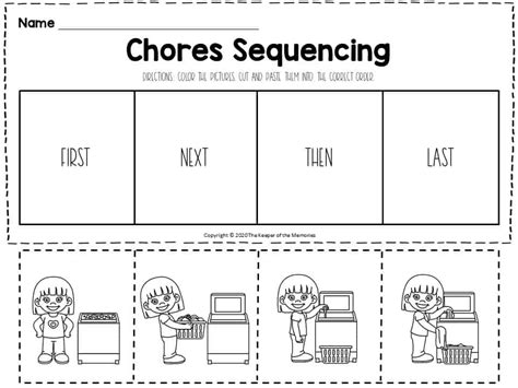 Simply download pdf file with how plants grow worksheet and these 40 pages of plant sequencing worksheet contain fun activities that revolve around growing a plant while practicing sequencing to. Chores Sequencing Worksheets Doing Laundry - The Keeper of ...