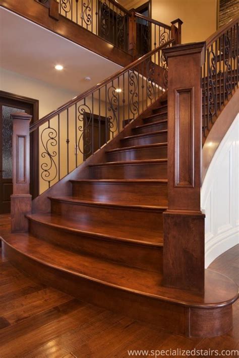 Elegant Maple Flare Specialized Stair And Rail