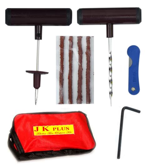 Buy Tubeless Tire Tyre Puncture Plug Repair Kit Cutter With Carry Case Online Get Off