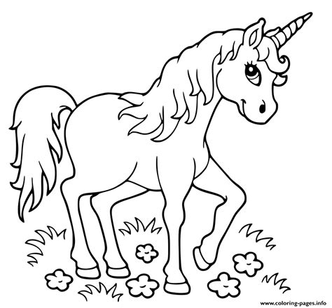 Unicorn Mythical Beast Coloring page Printable