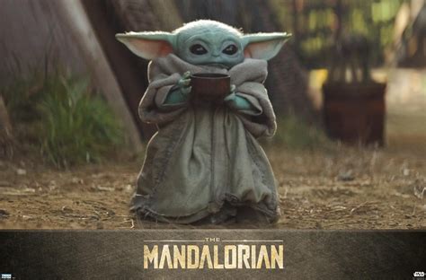 Star Wars The Mandalorian The Child With Soup Wall Poster 22375 X