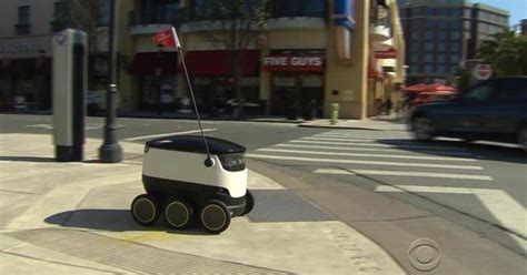 Self Driving Robots Making Food Deliveries Cbs News