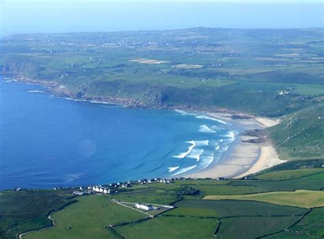 Sennen Beach Aerial View Cornwall Guide Images