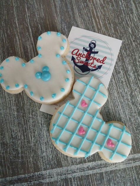 Anchored Sweets Cookie Favor Mickey Mouse Disney World Mickey Head