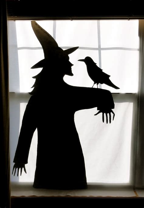 Birshykat Witch With Caldron Window Silhouette