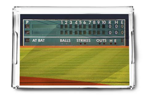 Baseball Field Scoreboard Photography A 89887 Acrylic Serving Tray