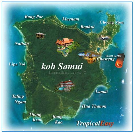 Samui Airport Transfer Service Map Of Koh Samui