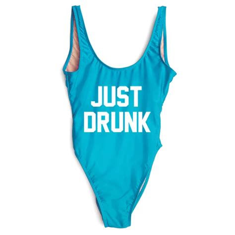 Buy Just Drunk Bathing Suit Women Swimwear One Piece Swimsuit Letter Print