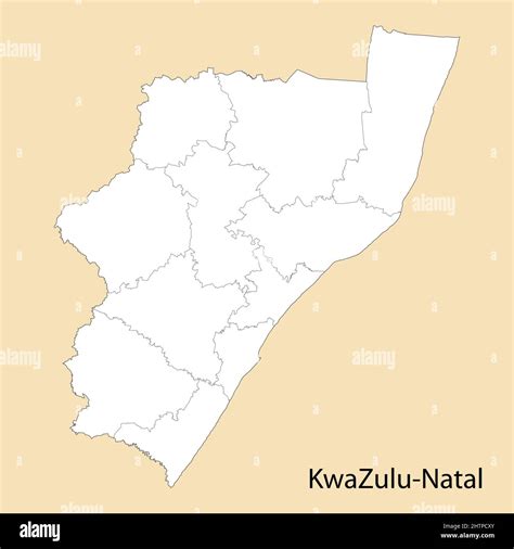 High Quality Map Of Kwazulu Natal Is A Region Of South Africa With