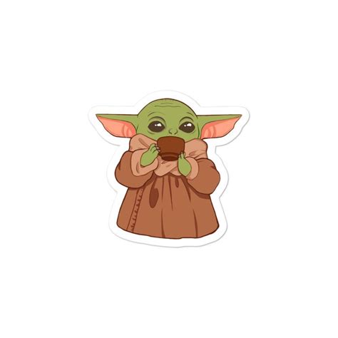 Adorable Baby Yoda Sticker Yoda Sticker Disney Stickers Printables