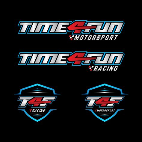 Masculine Upmarket Racing Logo Design For T F Racing And T F